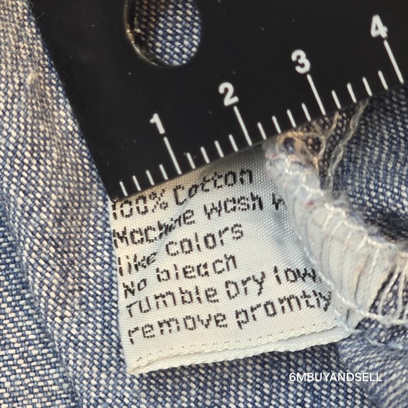 Vintage 90s Sunbelt Sportswear Denim Blazer Womens M Hand‎ Decorated - Picture 7 of 10